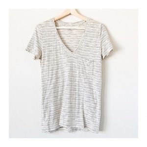 EUC | Madewell | Short-Sleeve V-Neck Striped Tee